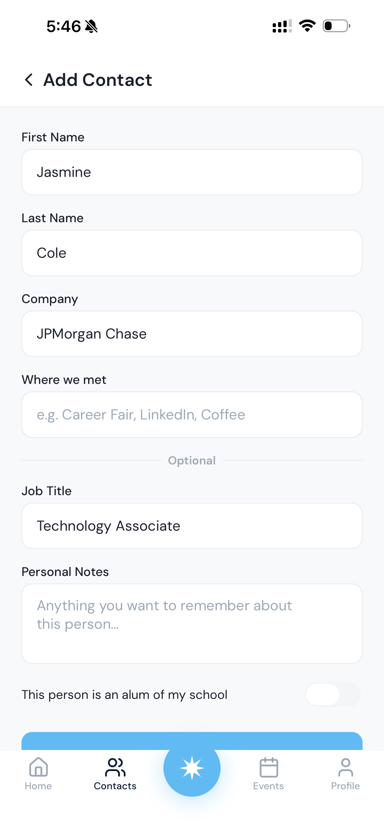 Add contact